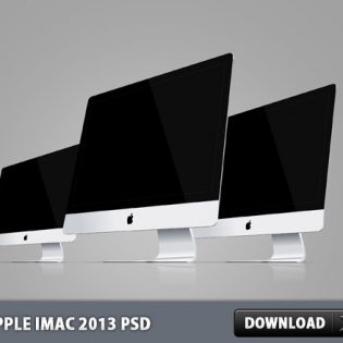Apple iMac 2013 PSD File