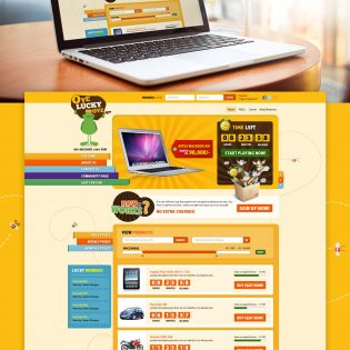 Auction Website Template Free PSD