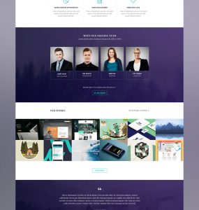Awesome Creative Agency Website Template Free PSD