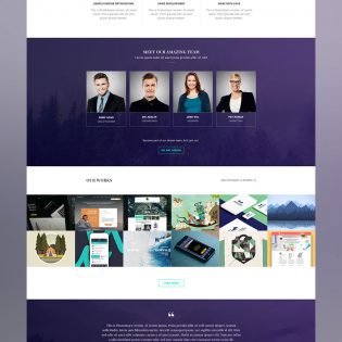 Awesome Creative Agency Website Template Free PSD
