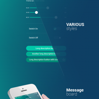 Awesome iPhone Activity Application UI PSD