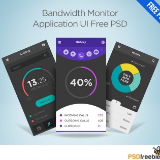 Bandwidth Monitor Application UI Free PSD