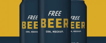 Beer Can Mockup Free PSD