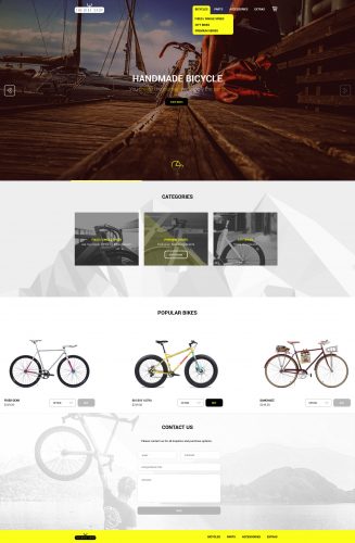 Bike Shop Free Website Template PSD