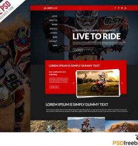 Bikers Club Website Free PSD Template
