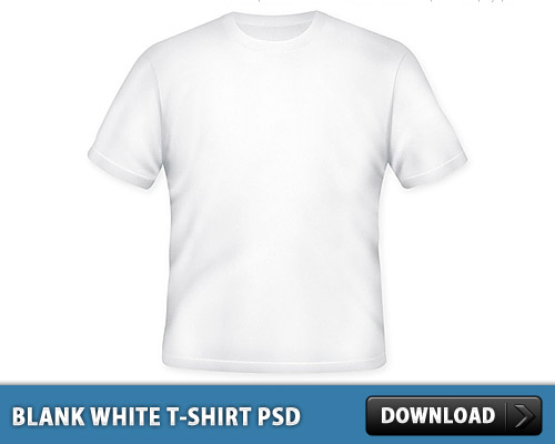 Blank white T-shirt Free PSD file - Download PSD