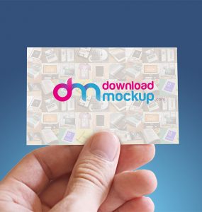 Business Card in Hand Mockup Free PSD
