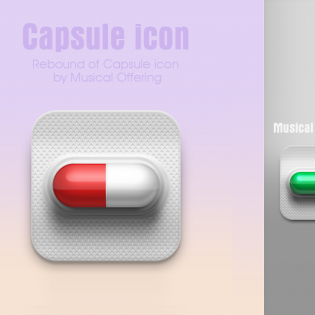 Capsule Icon Free PSD