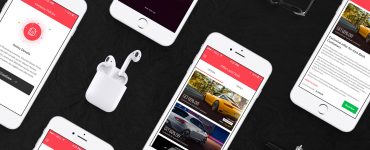 Car Rental Mobile App Free PSD