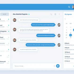 Chat Application Dashboard UI Free PSD