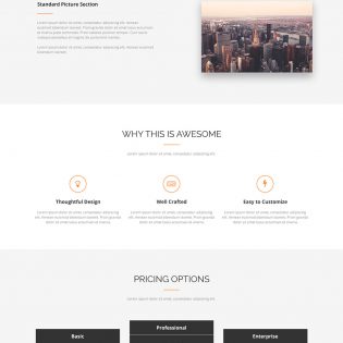Clean Modern Landing page Template Design Free PSD