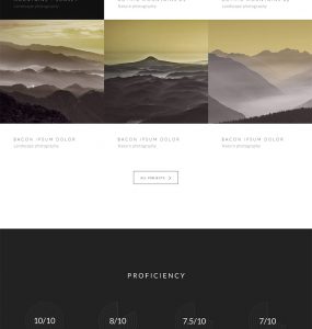 Clean One page Portfolio Website Template PSD