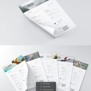 Clean Professional Resume Free PSD Template