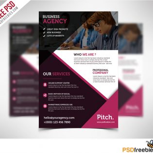 Clean and Professional Business Flyer Free PSD