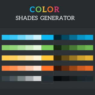 Colour Shades Generator tool PSD