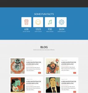 Colourful One-Page Portfolio PSD Template Design