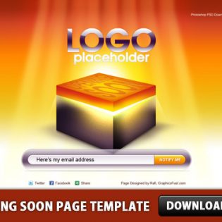 Coming Soon Page Template PSD