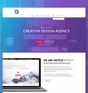 Creative Agency Website Template Free PSD