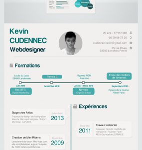 Creative Infographic Style Free Resume PSD for Designers
