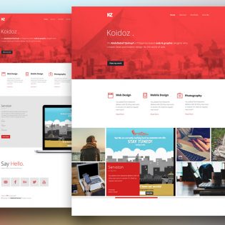 Creative Personal Website Template Free PSD