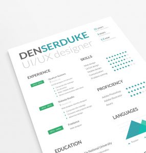 Creative Resume Template and Business Card Identity Free PSD Set