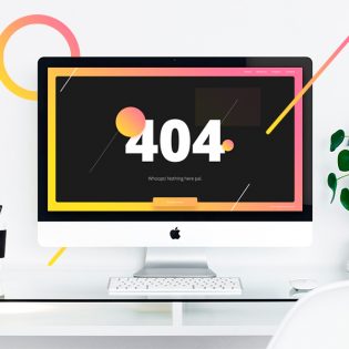 Custom 404 Error Page Template Free PSD