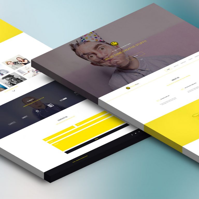 Web Design Agency Portfolio Website Free PSD Template Download PSD