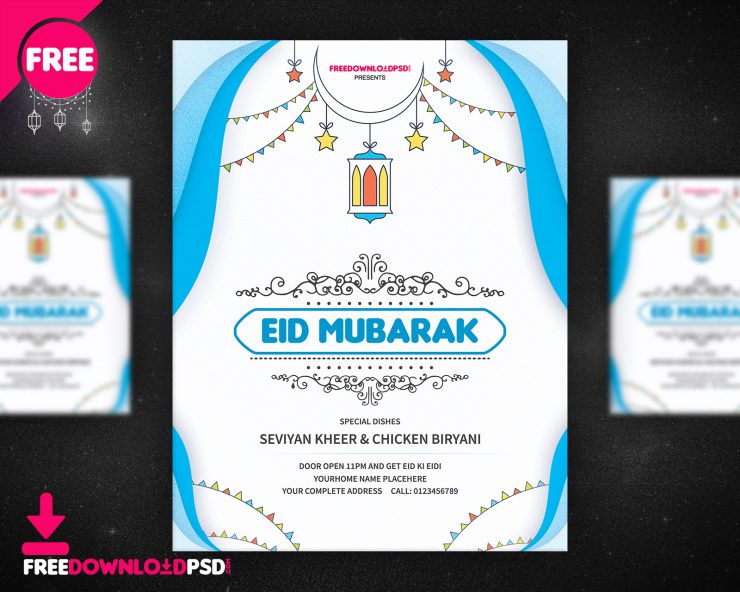 Eid Festival Flyer Template Free PSD