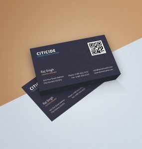 Elegant Business Card Design Template and Mockup PSD