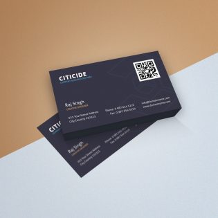 Elegant Business Card Design Template and Mockup PSD