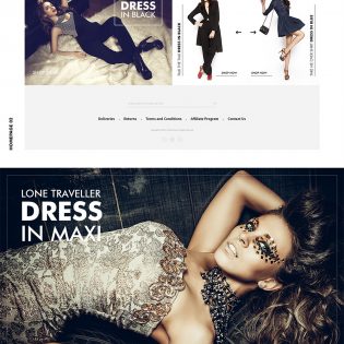 Elegant Fashion Store Website Template Free PSD