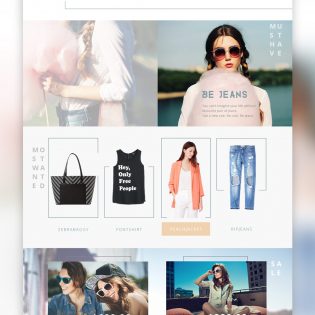 Elegant Online Fashion Store Website Template PSD
