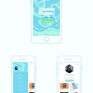 Elegant Social Mobile App Design Templates Free PSD