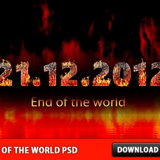 End of the World Free PSD file - 21.12.2012