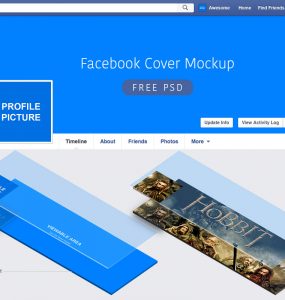 Facebook Cover Mockup Free PSD