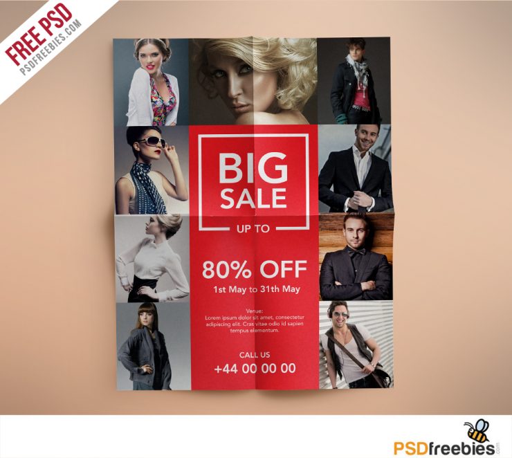 Fashion Retail Sale Flyer Free PSD Template