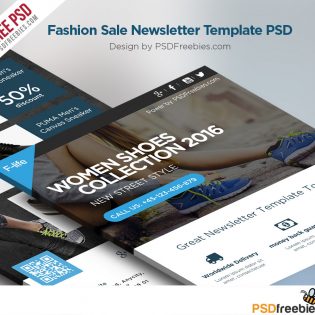 Fashion Sale Newsletter Free Template PSD