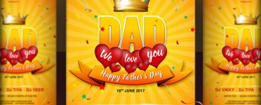 Fathers Day Flyer Template PSD