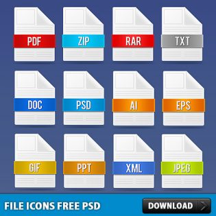 File Icons Free PSD