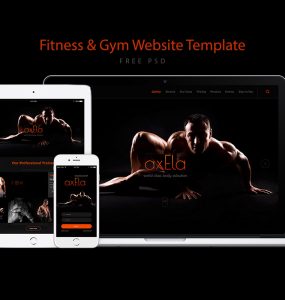 Fitness and Gym Website Template Free PSD