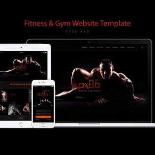 Fitness and Gym Website Template Free PSD