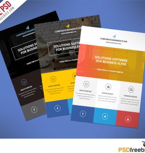 Flat Clean Corporate Business Flyer Template Free PSD