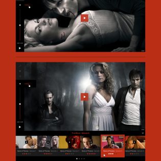 Flat Video Player Gallery Free PSD file