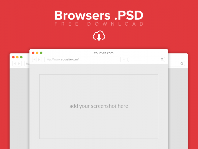 Download Flat Web Browser Mockup PSD - Download PSD