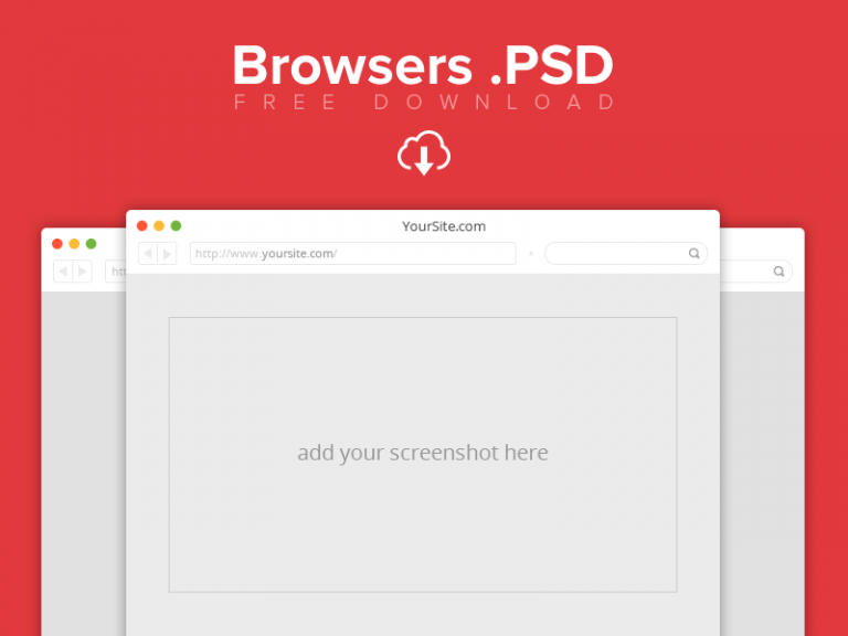 Download Flat Web Browser Mockup PSD - Download PSD