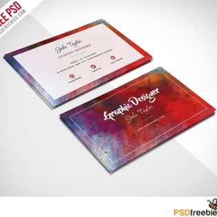 Free Abstract Business Card PSD Template