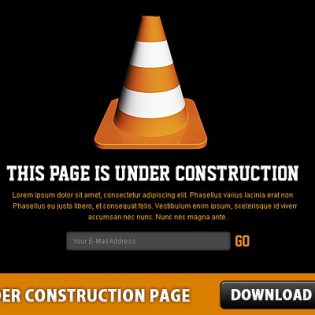 Free PSD Under Construction Page