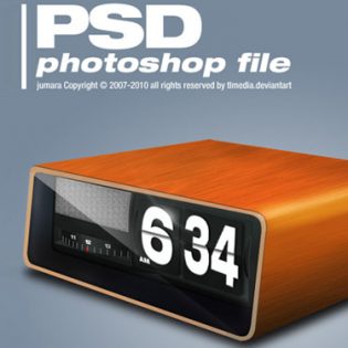 Free Retro Clock PSD