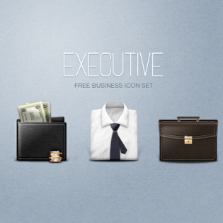 Executive Business Icons Free PSD
