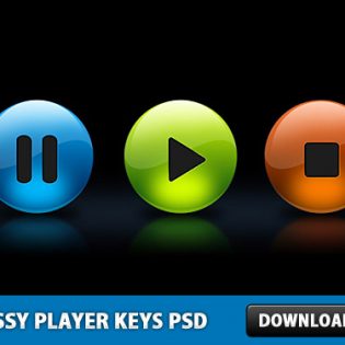 Glossy Player Keys PSD